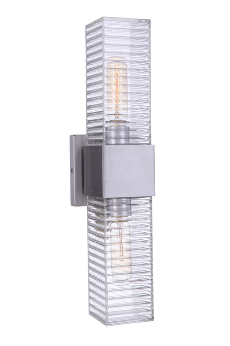 Craftmade ZA4500-SA Two Light Outdoor Wall Mount, Satin Aluminum
