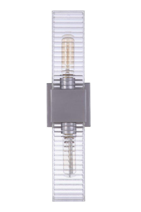 Craftmade ZA4500-SA Two Light Outdoor Wall Mount, Satin Aluminum