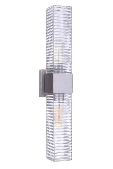 Craftmade ZA4510-SA Two Light Outdoor Wall Mount, Satin Aluminum