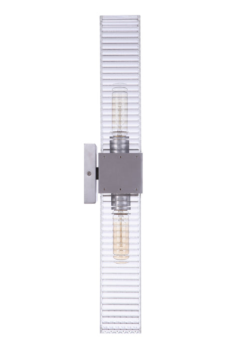 Craftmade ZA4510-SA Two Light Outdoor Wall Mount, Satin Aluminum