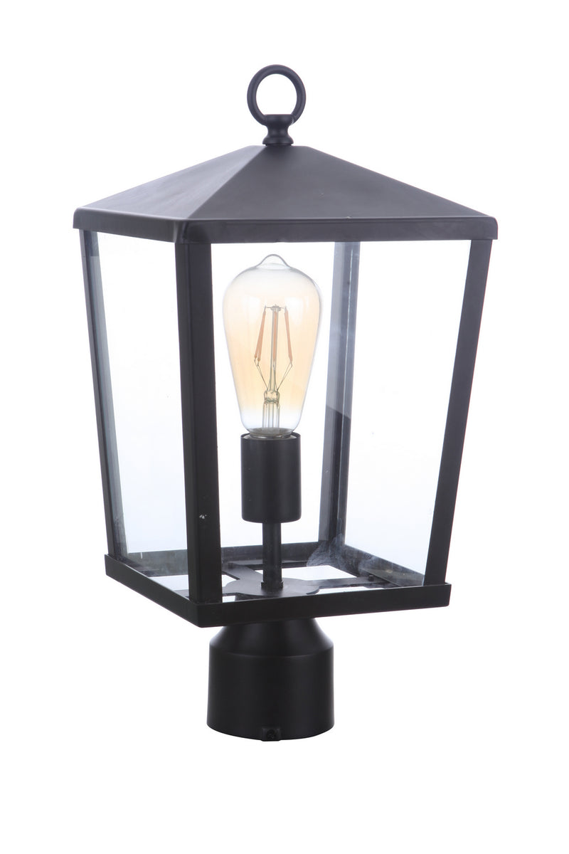 Craftmade ZA4615-MN One Light Outdoor Post Mount, Midnight