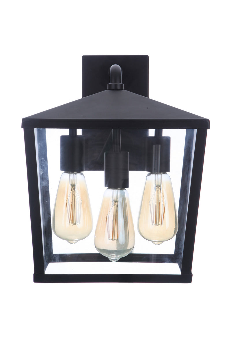 Craftmade ZA4624-MN Three Light Outdoor Wall Mount, Midnight