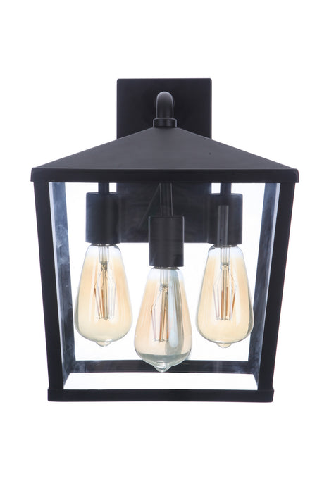 Craftmade ZA4624-MN Three Light Outdoor Wall Mount, Midnight