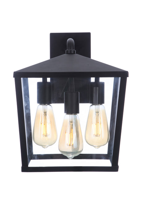 Craftmade ZA4624-MN Three Light Outdoor Wall Mount, Midnight