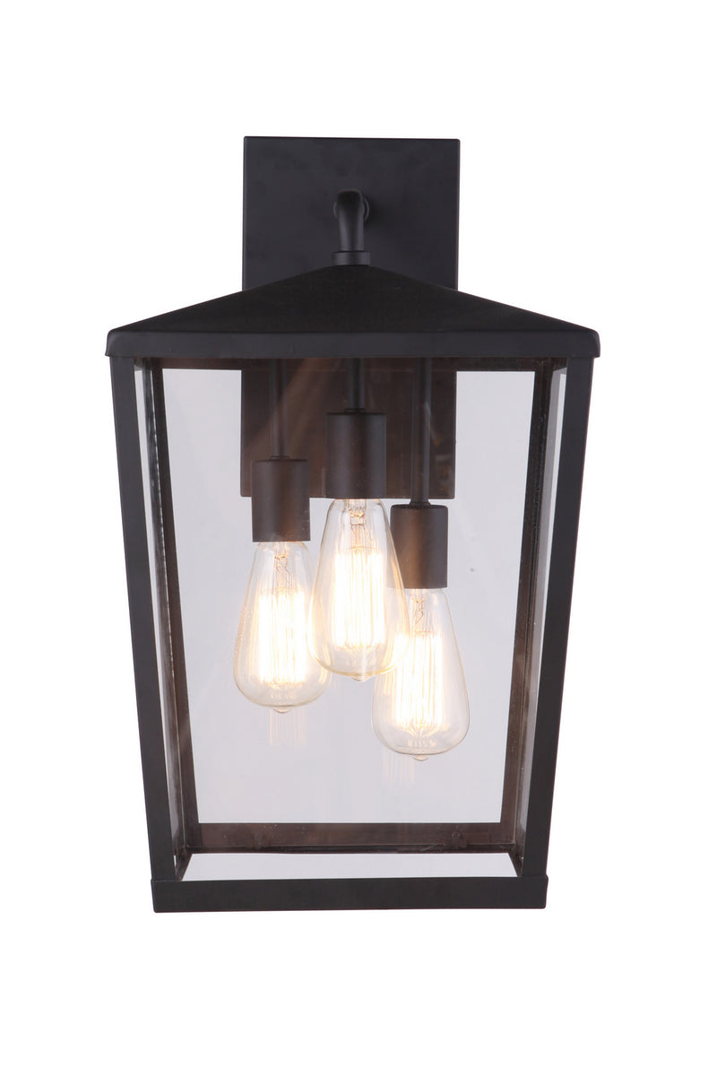 Craftmade ZA4634-MN Three Light Outdoor Wall Mount, Midnight