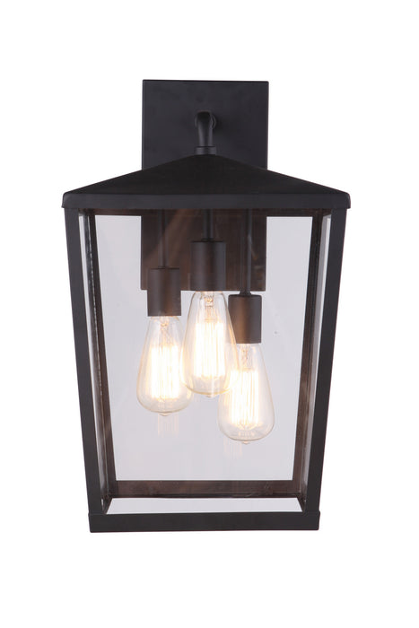 Craftmade ZA4634-MN Three Light Outdoor Wall Mount, Midnight