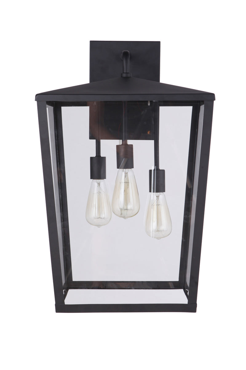 Craftmade ZA4644-MN Three Light Outdoor Wall Mount, Midnight