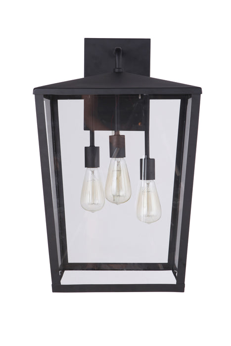Craftmade ZA4644-MN Three Light Outdoor Wall Mount, Midnight