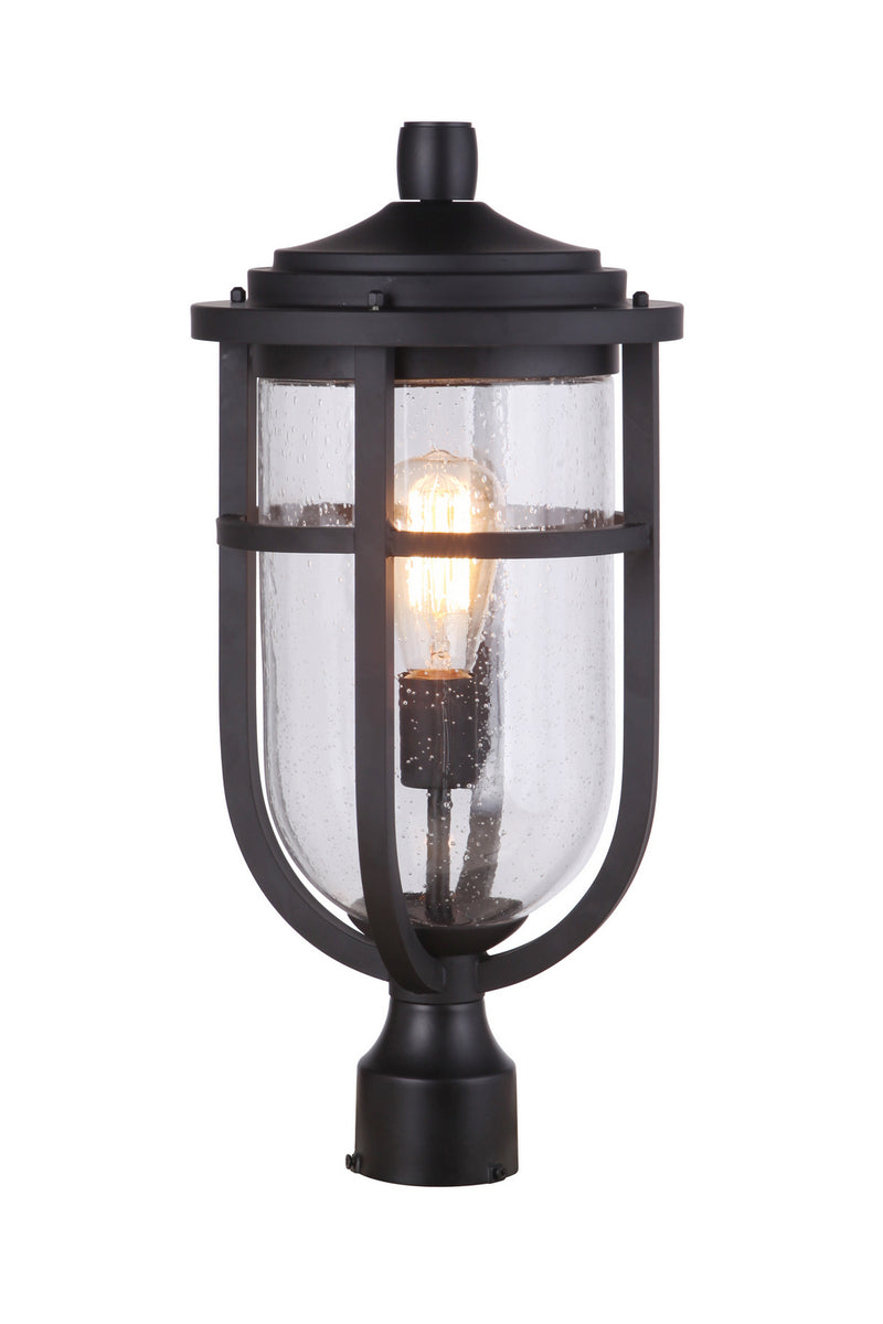 Craftmade ZA4725-MN One Light Outdoor Post Mount, Midnight