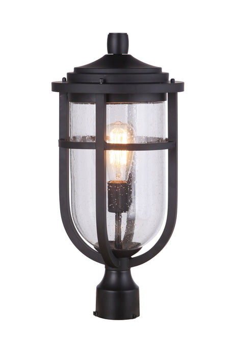 Craftmade ZA4725-MN One Light Outdoor Post Mount, Midnight