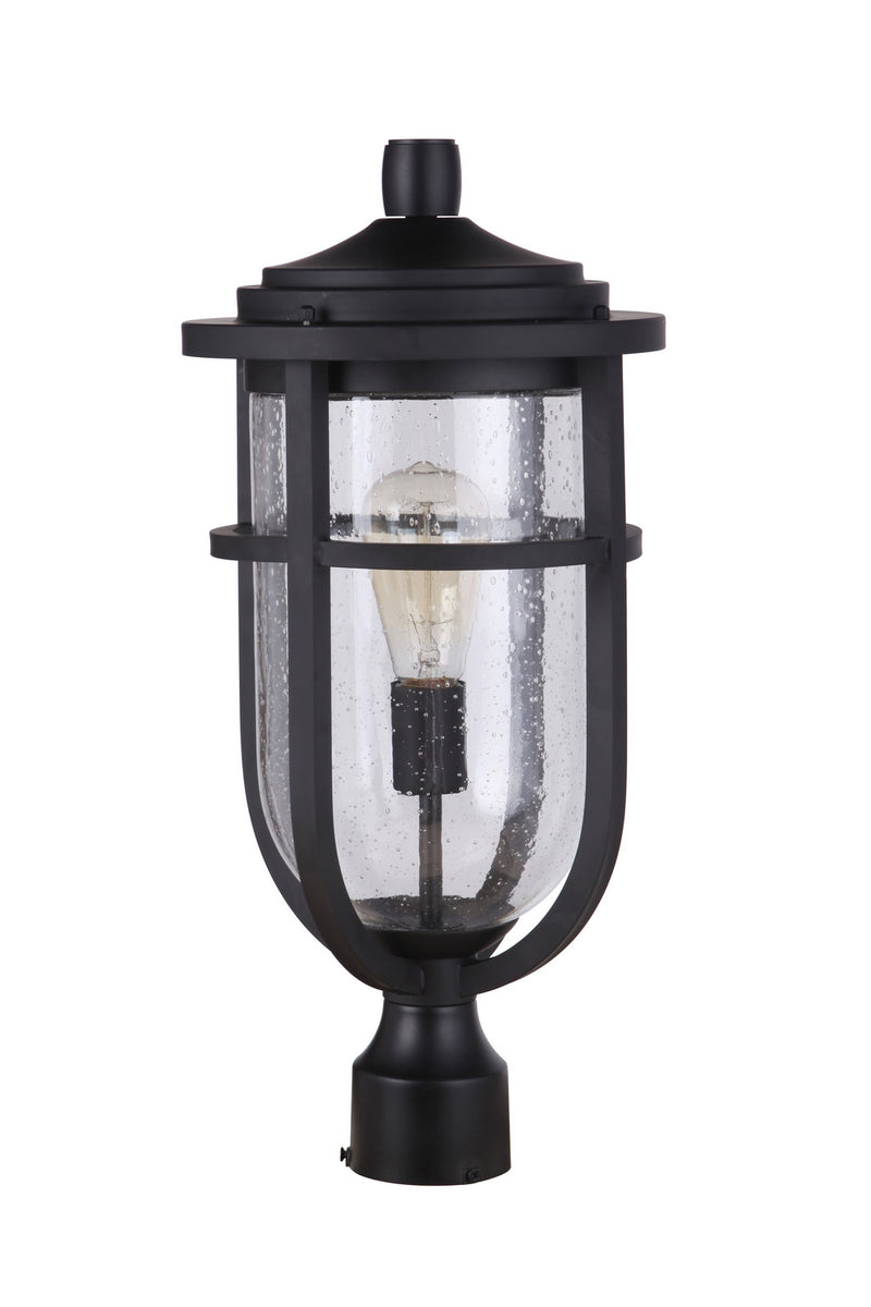Craftmade ZA4725-MN One Light Outdoor Post Mount, Midnight
