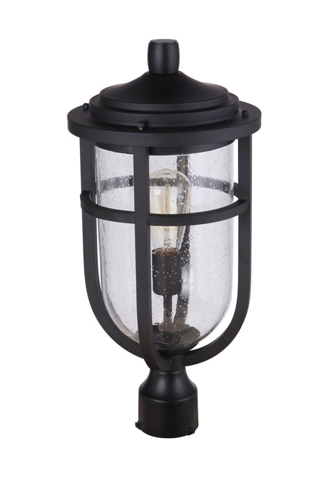 Craftmade ZA4725-MN One Light Outdoor Post Mount, Midnight