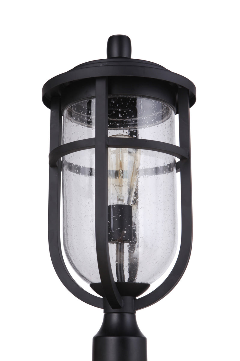 Craftmade ZA4725-MN One Light Outdoor Post Mount, Midnight