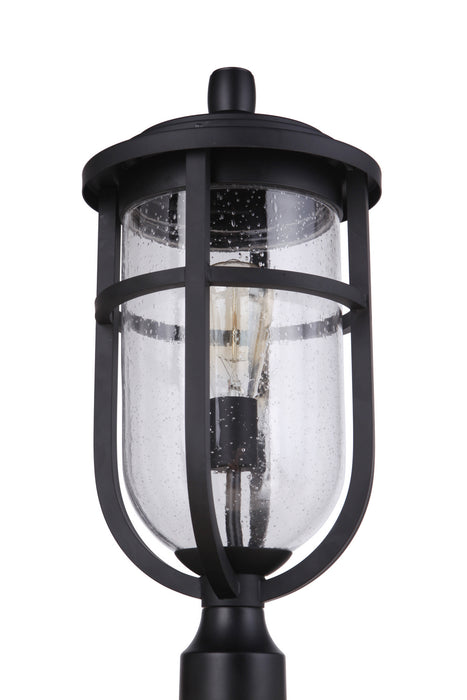 Craftmade ZA4725-MN One Light Outdoor Post Mount, Midnight
