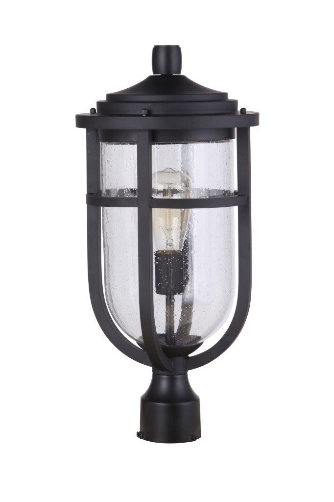 Craftmade ZA4725-MN One Light Outdoor Post Mount, Midnight
