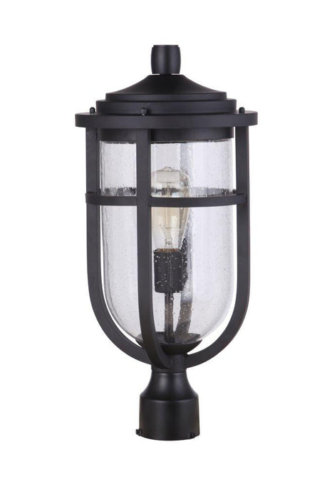 Craftmade ZA4725-MN One Light Outdoor Post Mount, Midnight