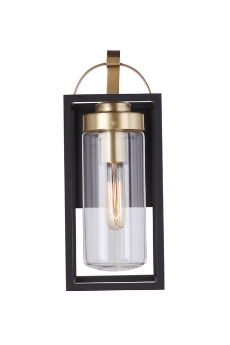 Craftmade ZA4804-MNSB One Light Outdoor Wall Mount, Midnight / Satin Brass