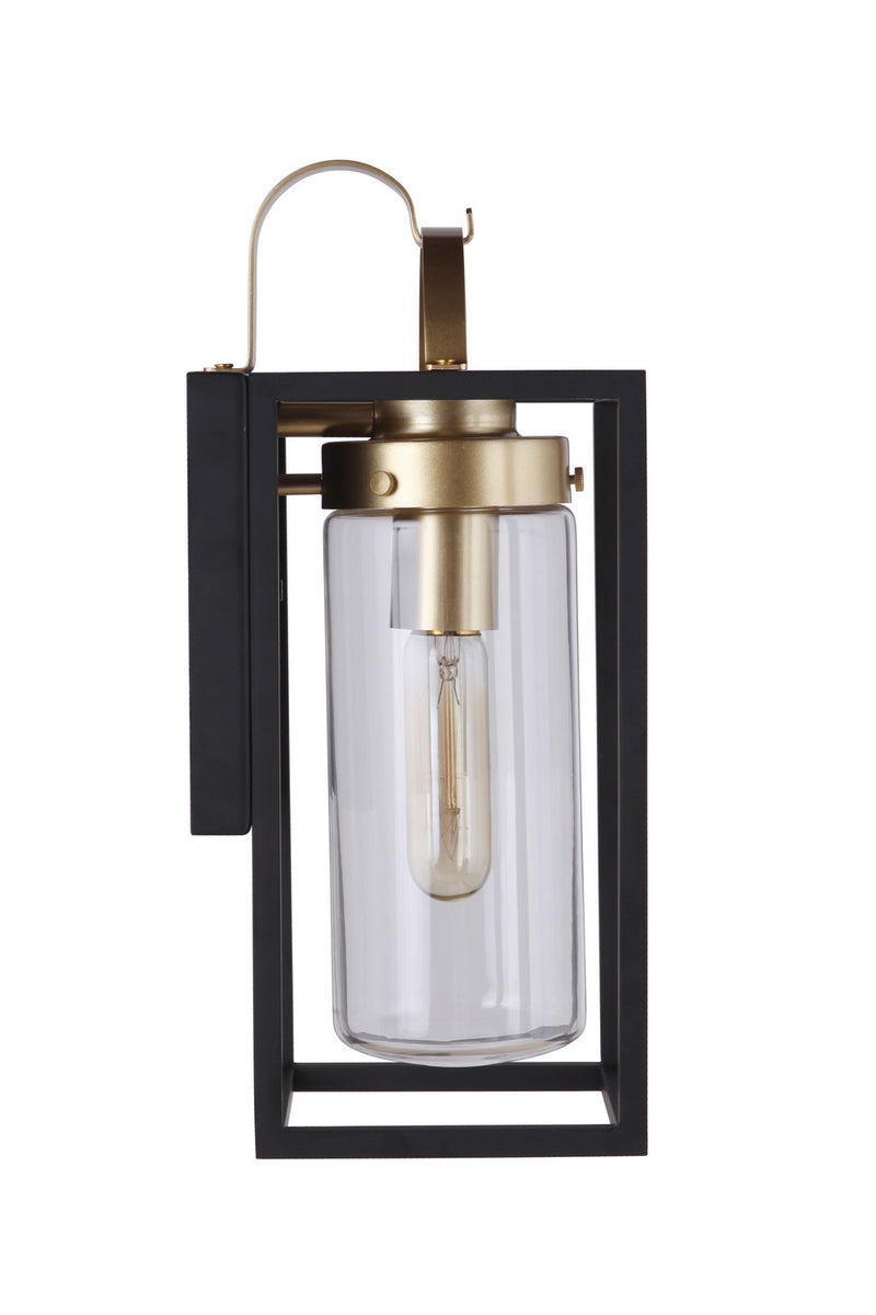 Craftmade ZA4804-MNSB One Light Outdoor Wall Mount, Midnight / Satin Brass