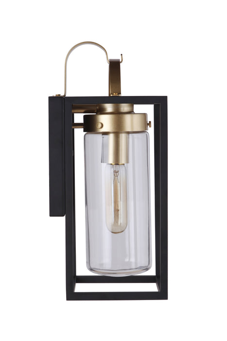 Craftmade ZA4804-MNSB One Light Outdoor Wall Mount, Midnight / Satin Brass