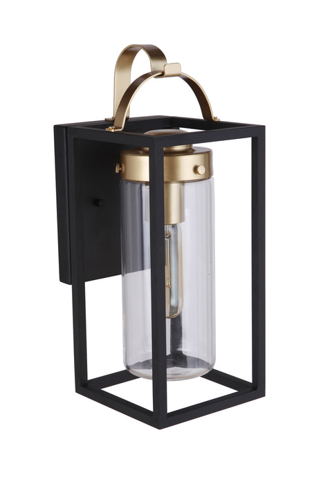 Craftmade ZA4804-MNSB One Light Outdoor Wall Mount, Midnight / Satin Brass