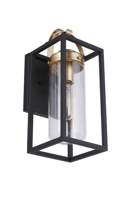 Craftmade ZA4804-MNSB One Light Outdoor Wall Mount, Midnight / Satin Brass