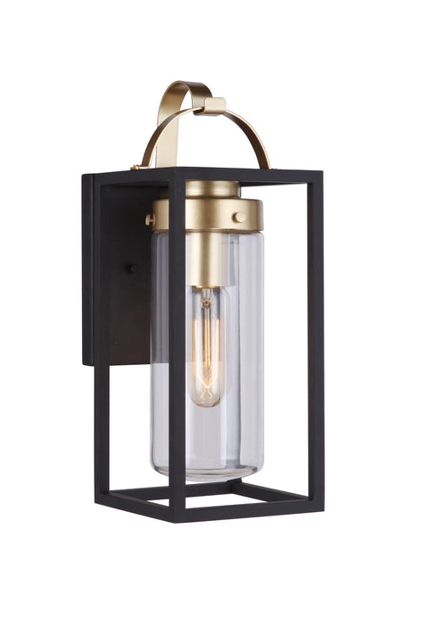 Craftmade ZA4804-MNSB One Light Outdoor Wall Mount, Midnight / Satin Brass