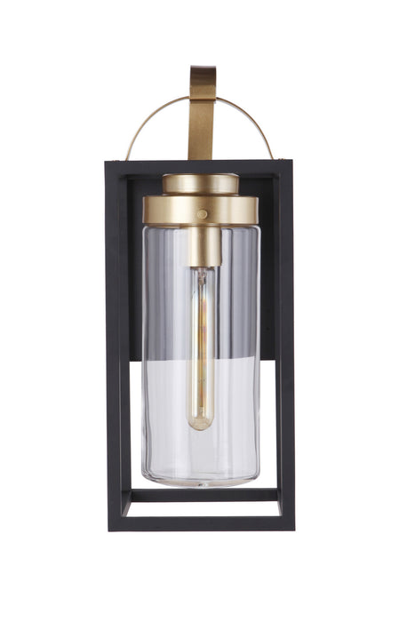 Craftmade ZA4814-MNSB One Light Outdoor Wall Mount, Midnight / Satin Brass