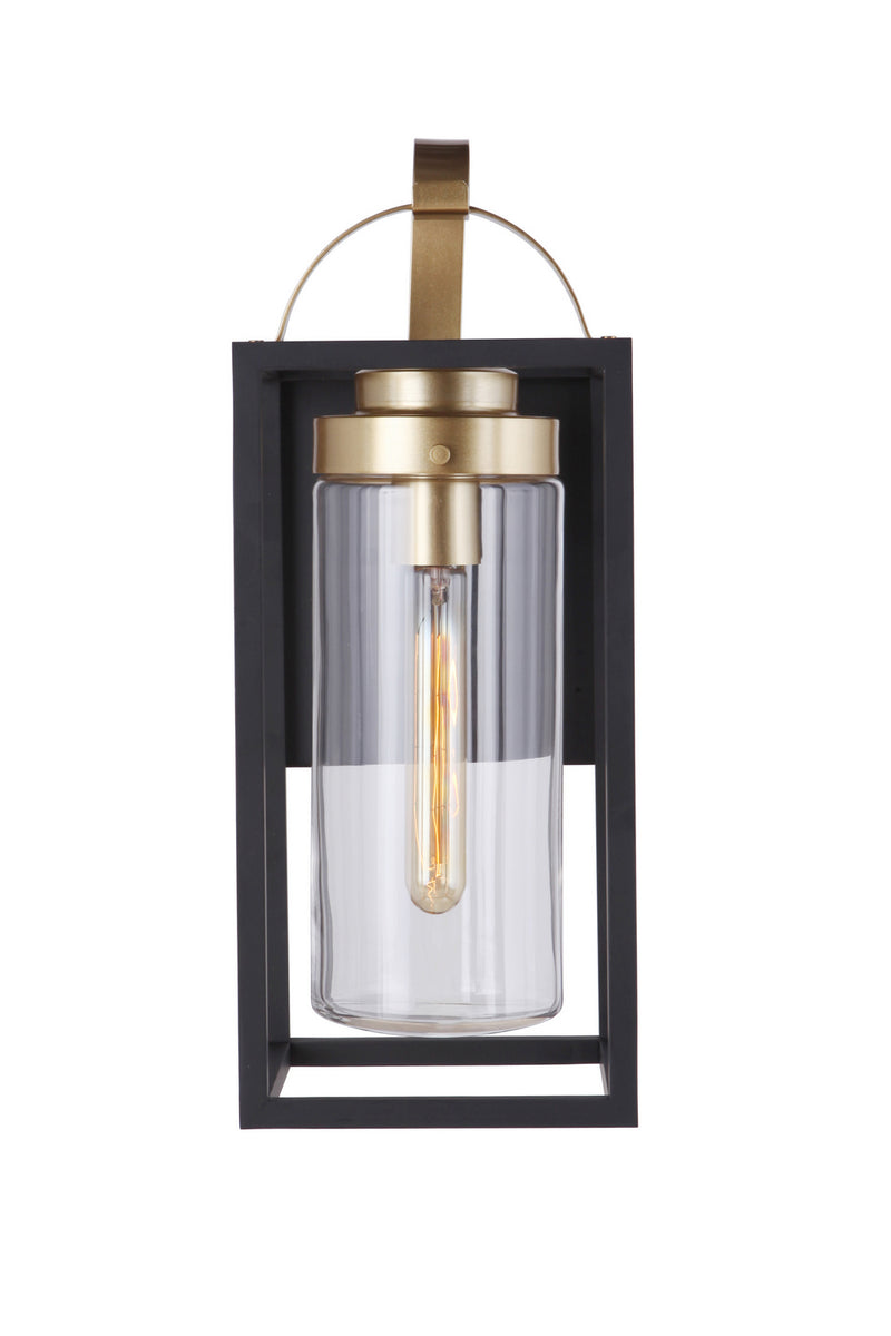 Craftmade ZA4814-MNSB One Light Outdoor Wall Mount, Midnight / Satin Brass