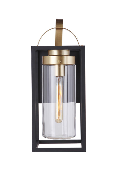 Craftmade ZA4814-MNSB One Light Outdoor Wall Mount, Midnight / Satin Brass
