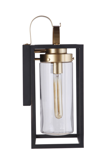 Craftmade ZA4814-MNSB One Light Outdoor Wall Mount, Midnight / Satin Brass