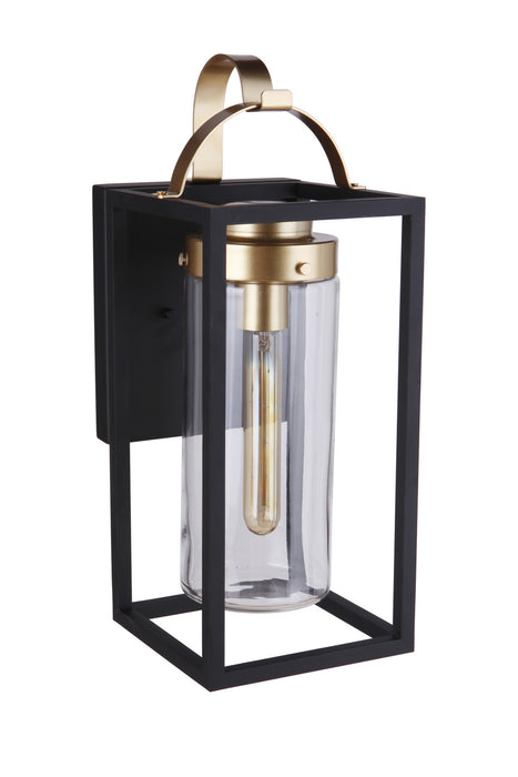 Craftmade ZA4814-MNSB One Light Outdoor Wall Mount, Midnight / Satin Brass