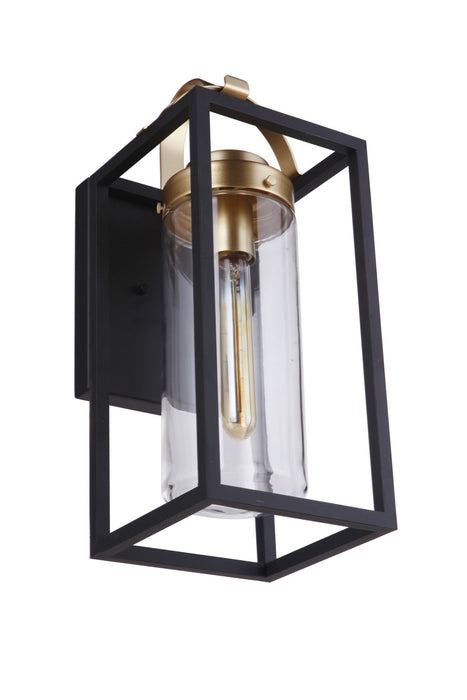 Craftmade ZA4814-MNSB One Light Outdoor Wall Mount, Midnight / Satin Brass
