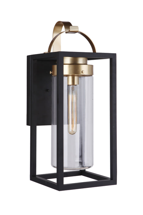Craftmade ZA4814-MNSB One Light Outdoor Wall Mount, Midnight / Satin Brass
