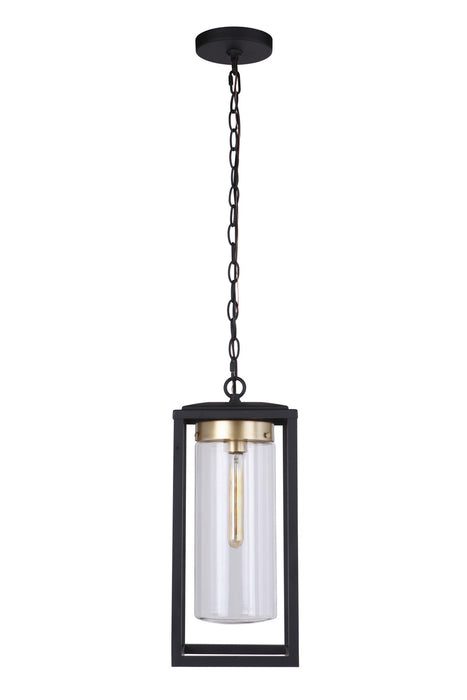 Craftmade ZA4821-MNSB One Light Outdoor Pendant, Midnight / Satin Brass