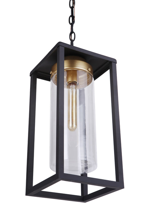 Craftmade ZA4821-MNSB One Light Outdoor Pendant, Midnight / Satin Brass