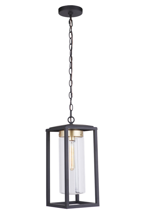 Craftmade ZA4821-MNSB One Light Outdoor Pendant, Midnight / Satin Brass