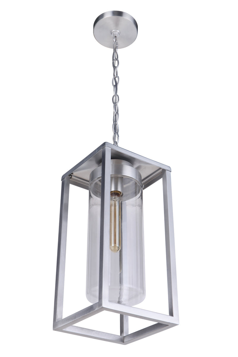 Craftmade ZA4821-SA One Light Outdoor Pendant, Satin Aluminum