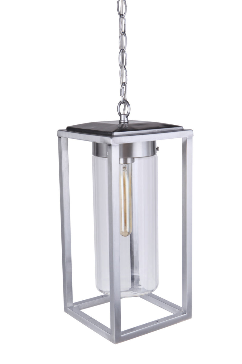 Craftmade ZA4821-SA One Light Outdoor Pendant, Satin Aluminum