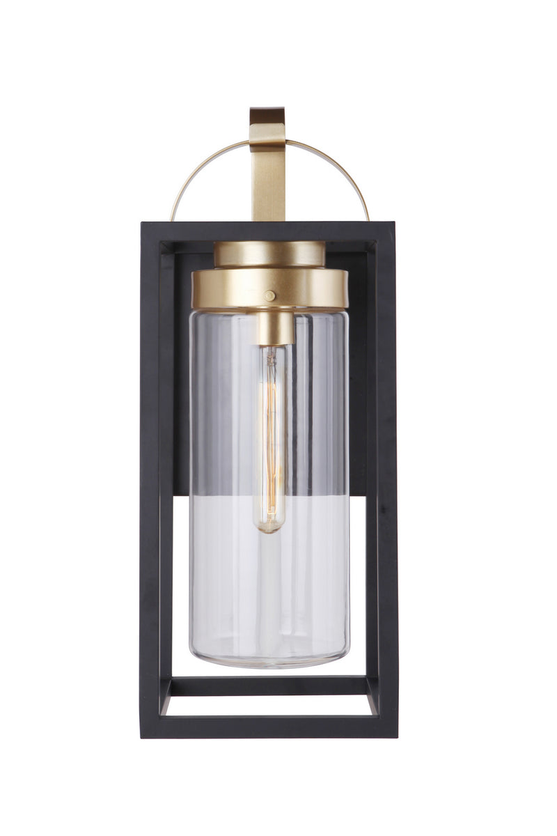 Craftmade ZA4824-MNSB One Light Outdoor Wall Mount, Midnight / Satin Brass
