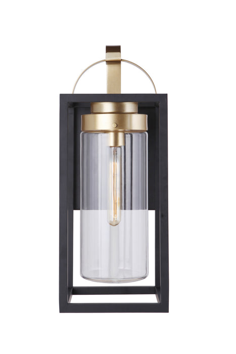 Craftmade ZA4824-MNSB One Light Outdoor Wall Mount, Midnight / Satin Brass