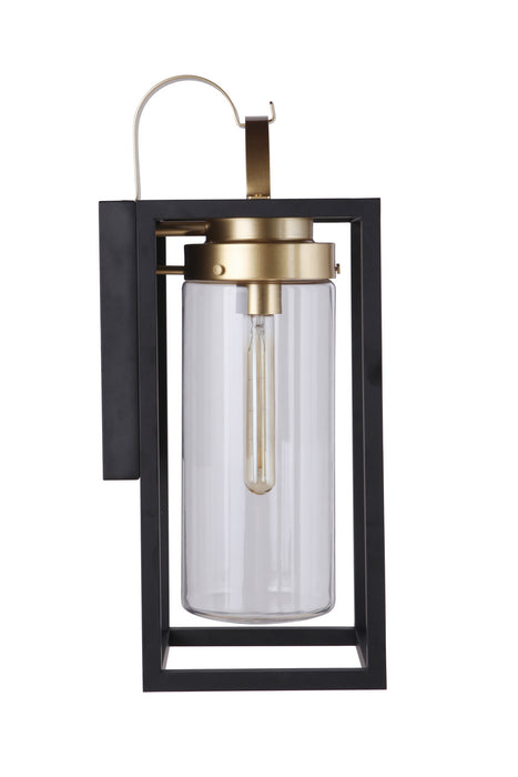 Craftmade ZA4824-MNSB One Light Outdoor Wall Mount, Midnight / Satin Brass