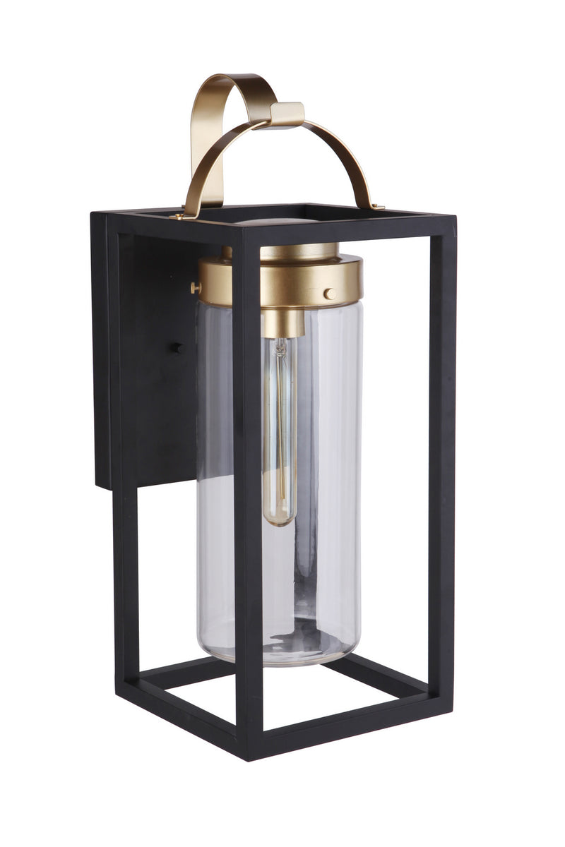 Craftmade ZA4824-MNSB One Light Outdoor Wall Mount, Midnight / Satin Brass
