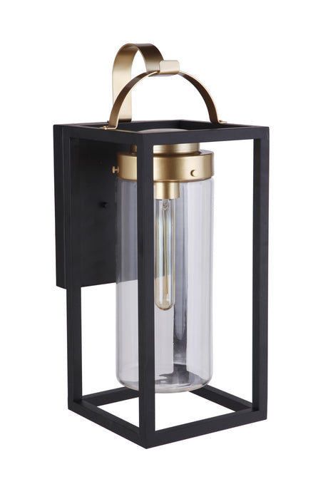 Craftmade ZA4824-MNSB One Light Outdoor Wall Mount, Midnight / Satin Brass