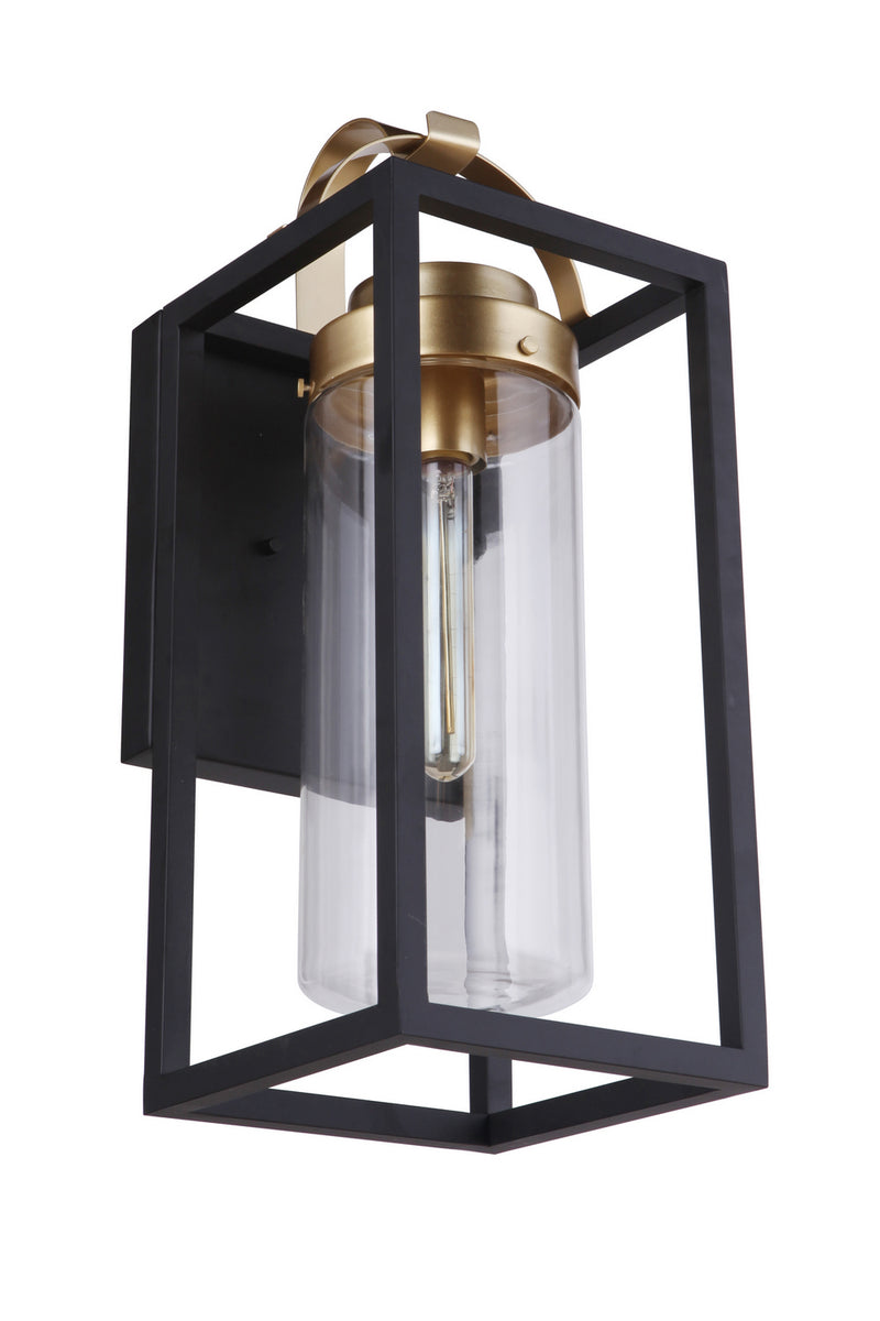 Craftmade ZA4824-MNSB One Light Outdoor Wall Mount, Midnight / Satin Brass