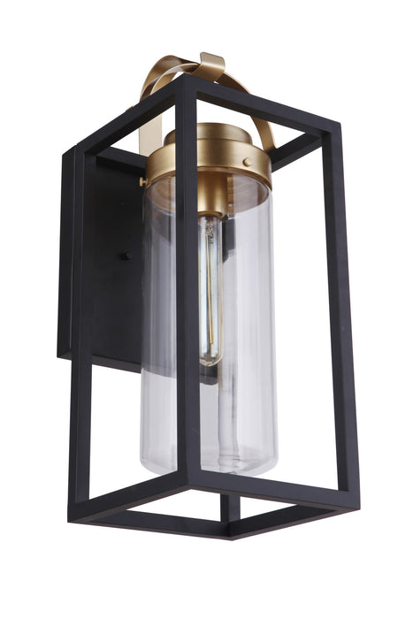 Craftmade ZA4824-MNSB One Light Outdoor Wall Mount, Midnight / Satin Brass