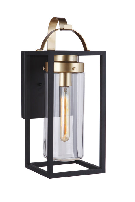 Craftmade ZA4824-MNSB One Light Outdoor Wall Mount, Midnight / Satin Brass