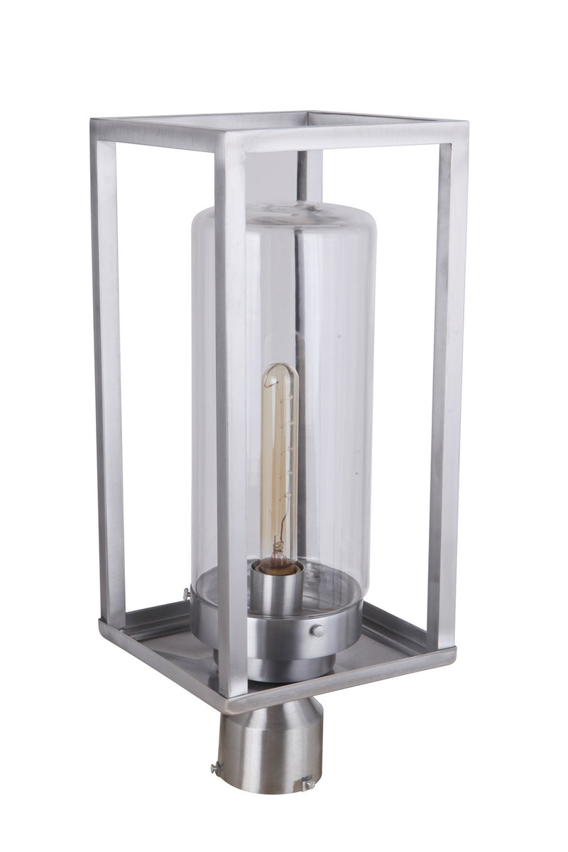 Craftmade ZA4825-SA One Light Outdoor Post Mount, Satin Aluminum