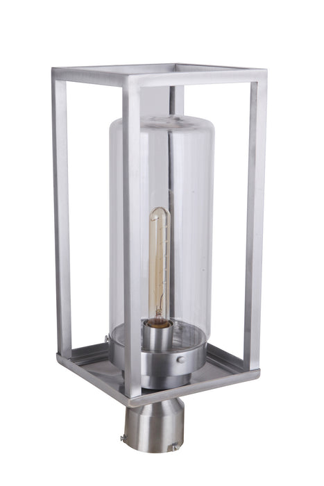 Craftmade ZA4825-SA One Light Outdoor Post Mount, Satin Aluminum