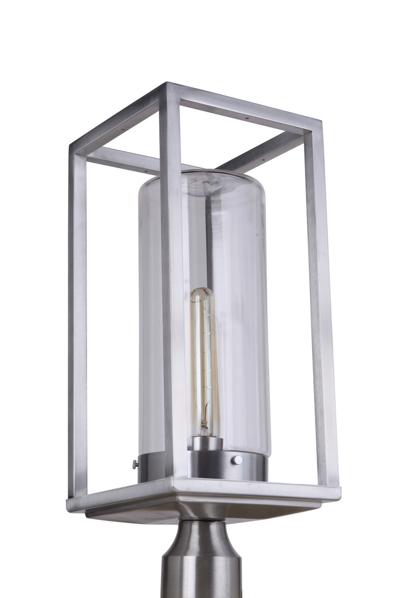Craftmade ZA4825-SA One Light Outdoor Post Mount, Satin Aluminum