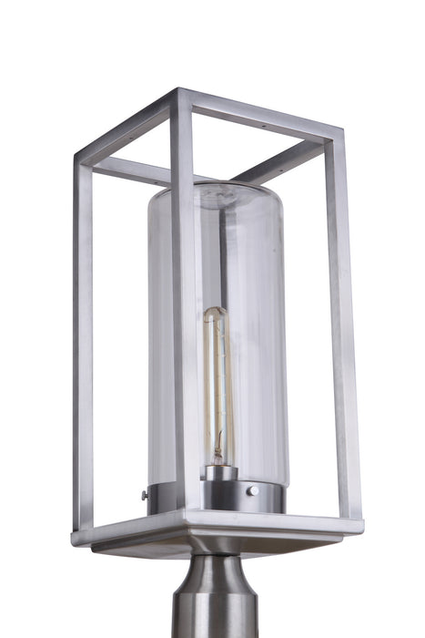 Craftmade ZA4825-SA One Light Outdoor Post Mount, Satin Aluminum